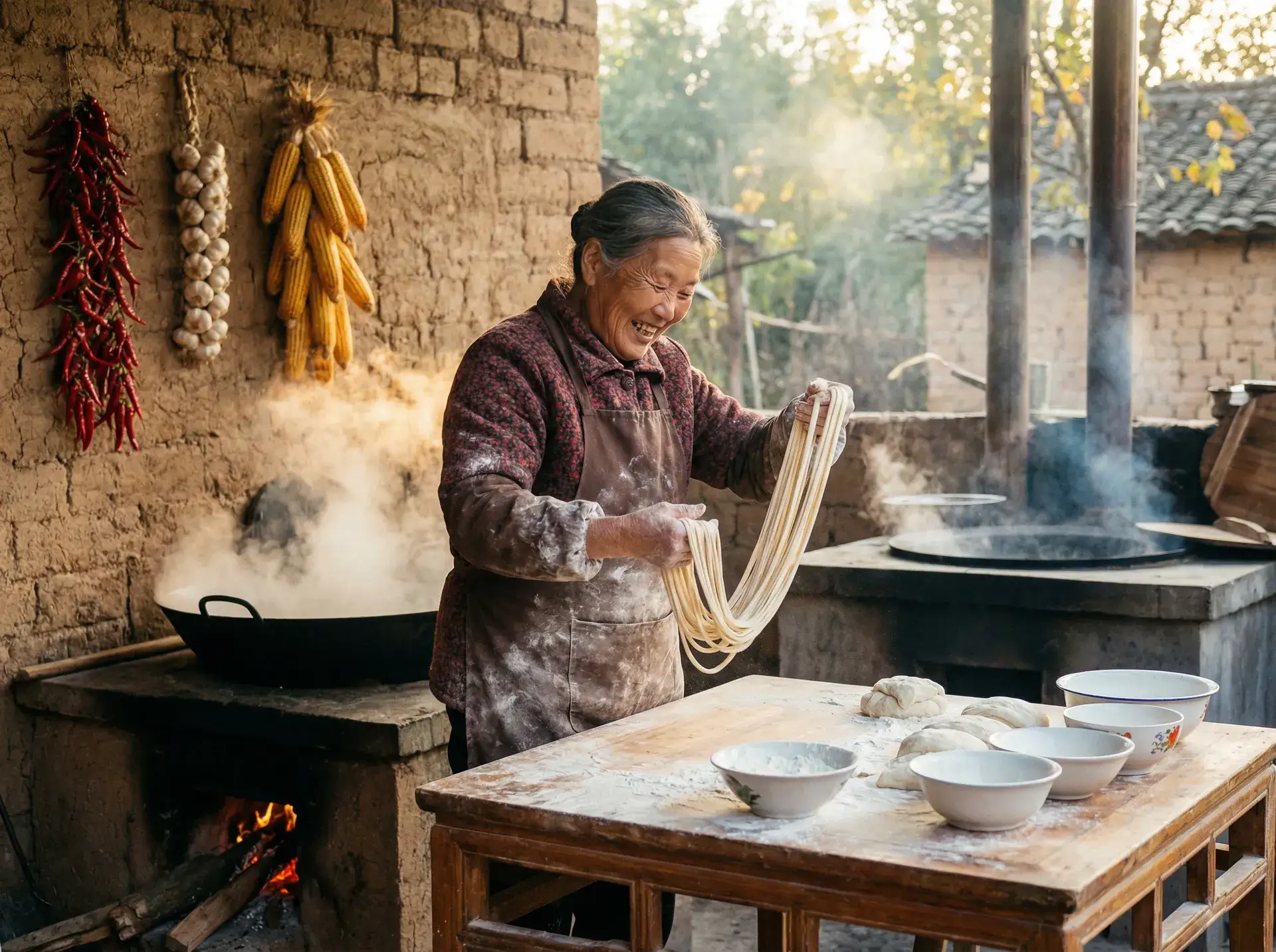 农家大嫂手擀面 - 感官世界在线 乡村美食